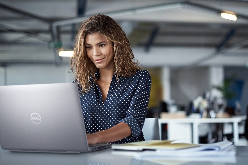 Young Businesswoman Working on a Laptop