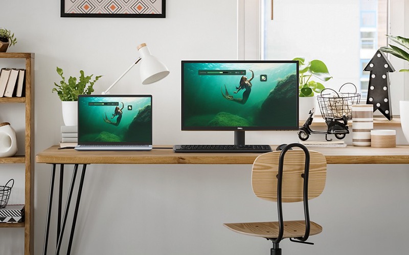 Home Office Setup with a SE2425H 24-inch SE Series Monitor