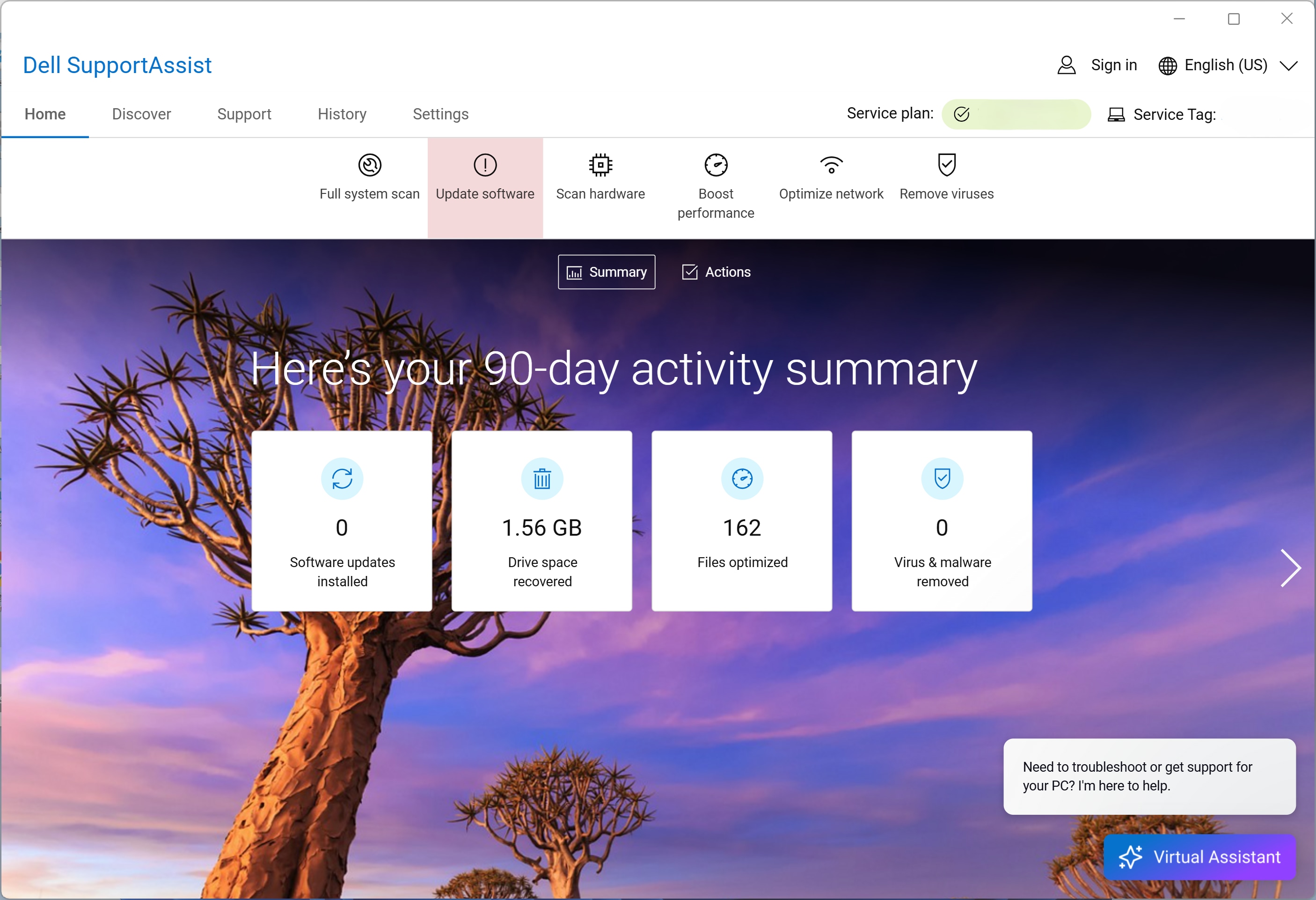Access the full set of SupportAssist features with Dell Care Premium