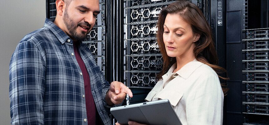 IT Professionals Working in a Data Center