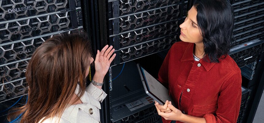 IT Professionals Working in a Data Center