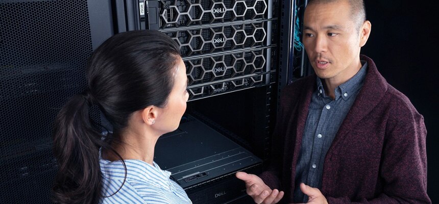 IT Professionals Working in a Data Center