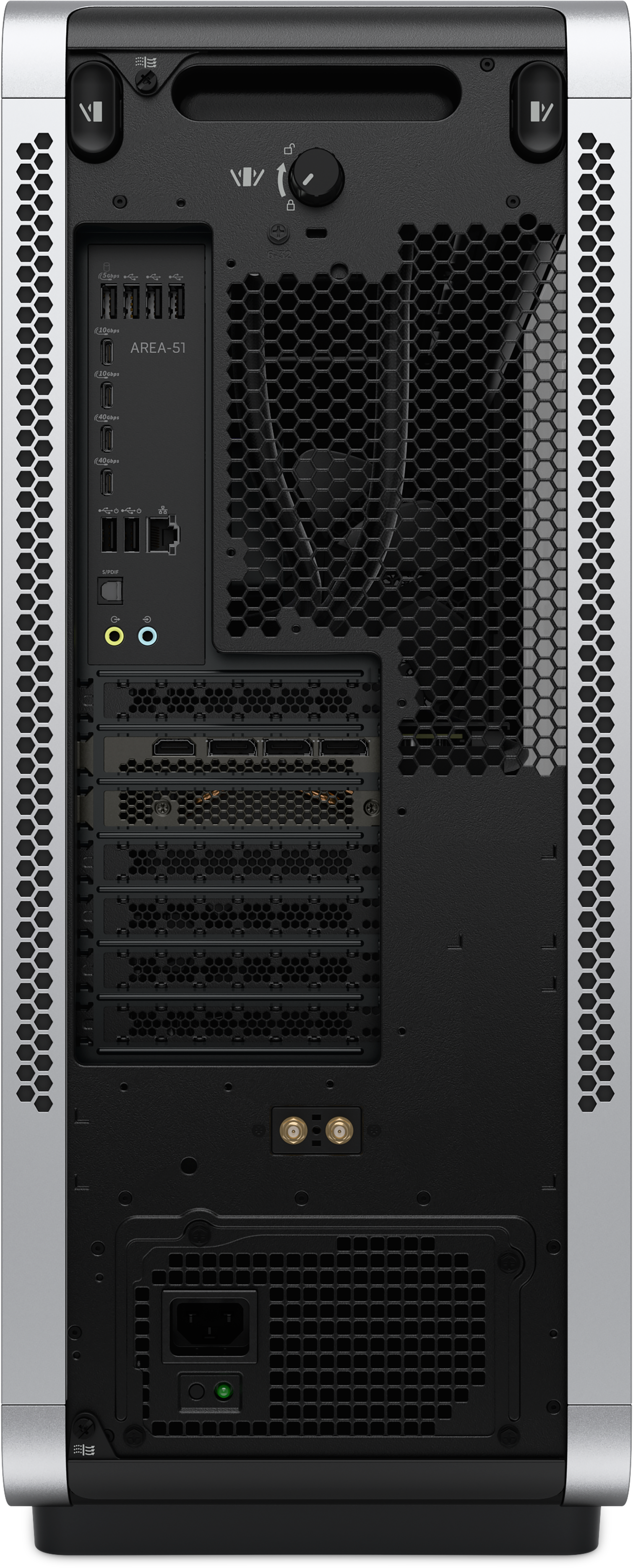 Afficher orienté vers l’arrière Ordinateur de bureau pour le jeu Alienware Area-51