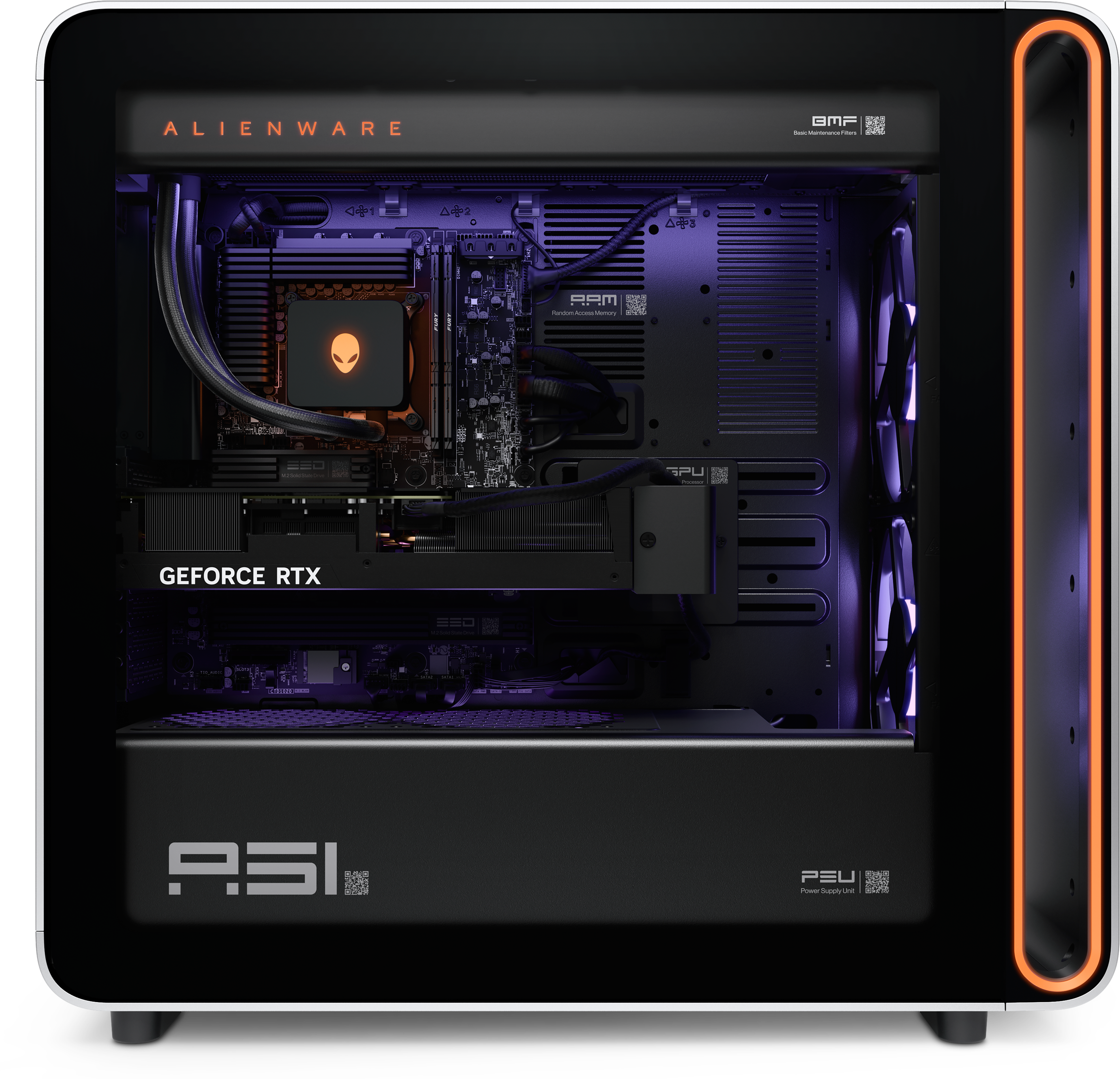 Afficher profil gauche Ordinateur de bureau pour le jeu Alienware Area-51