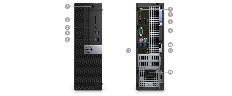 OptiPlex 5050 Tower and Small Form Factor - Ports & Slots – Small Form Factor