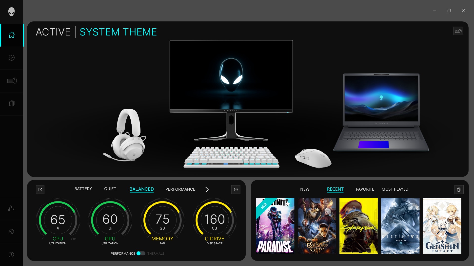 Alienware Area-51 16 AA16250 PDP 影像