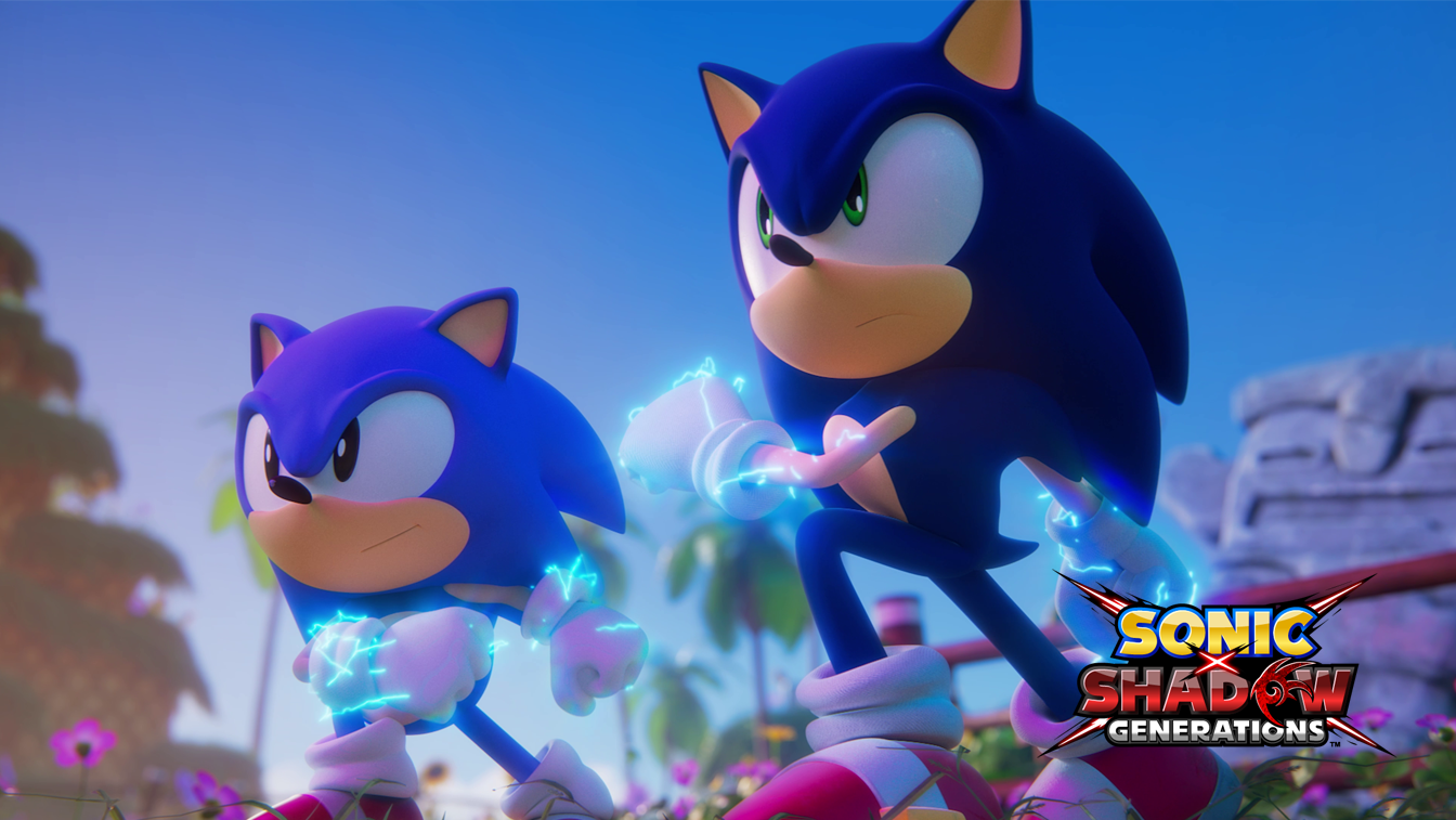 A crisp image of gameplay footage from the video game Sonic X Shadow Generations.