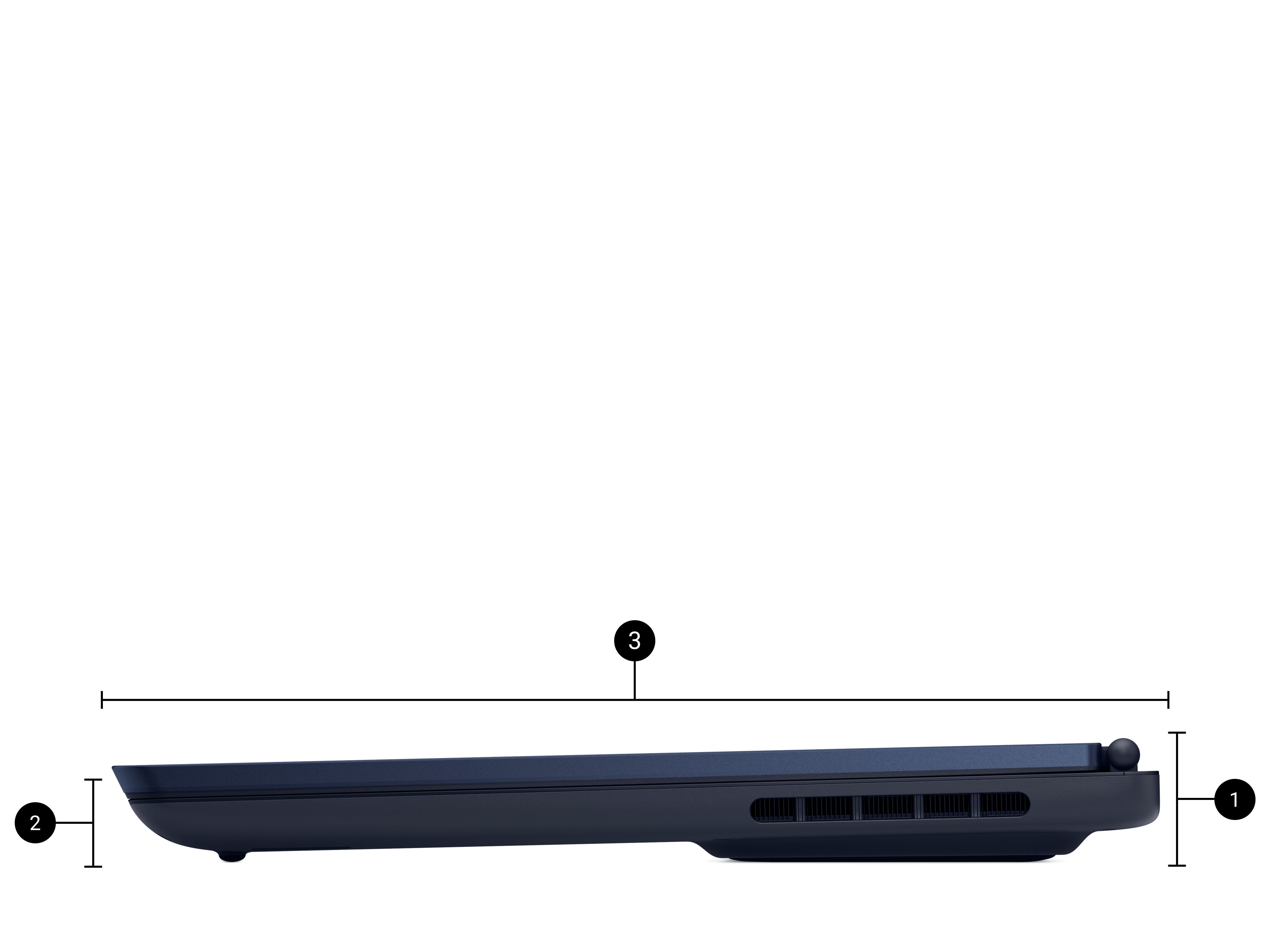 A profile view of a closed Alienware 16 Aurora gaming laptop.