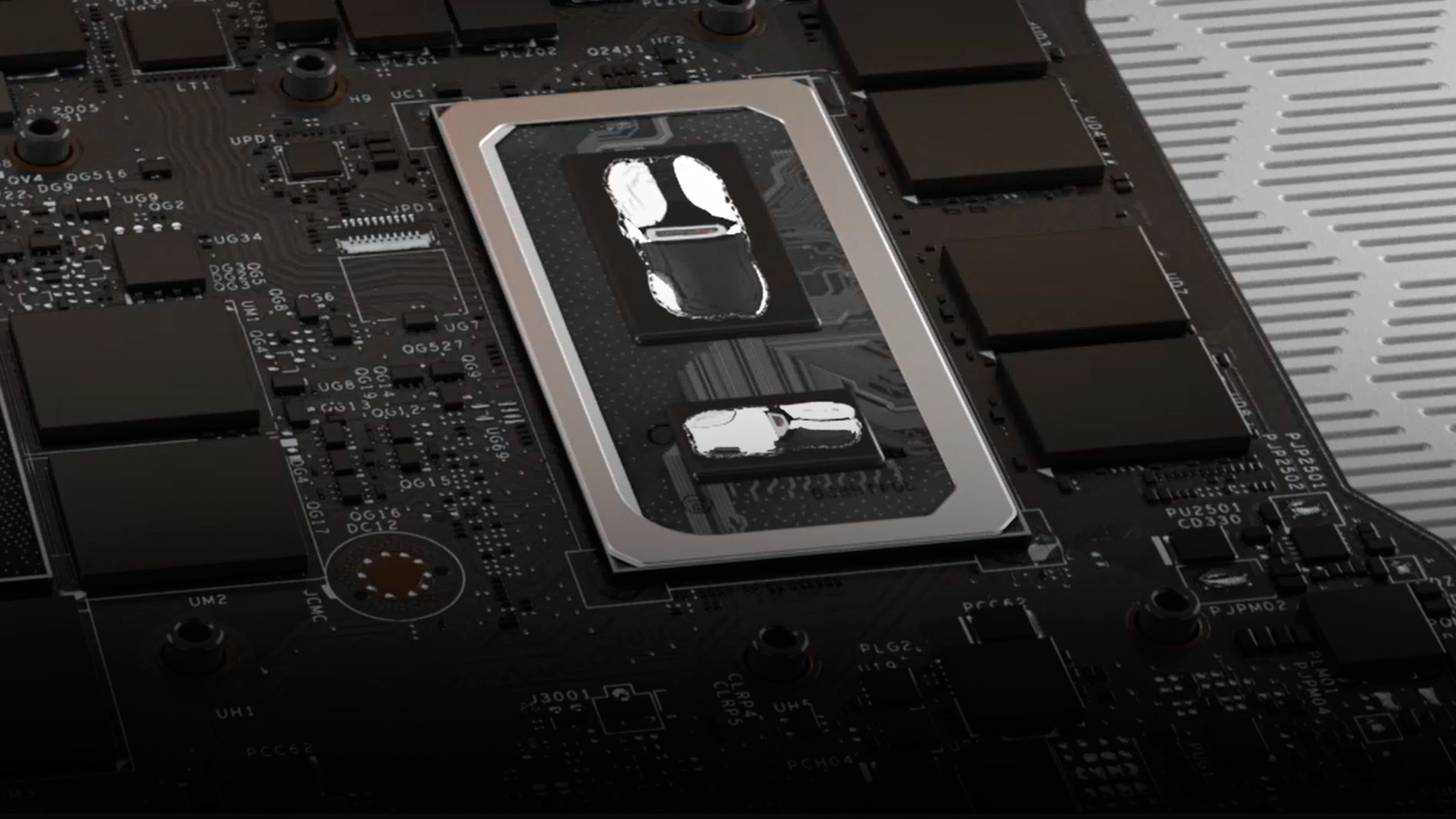 Alienware x15 R2 筆記型電腦採用的 Alienware 獨家鎵矽散熱介面材料 Element 31 圖片。