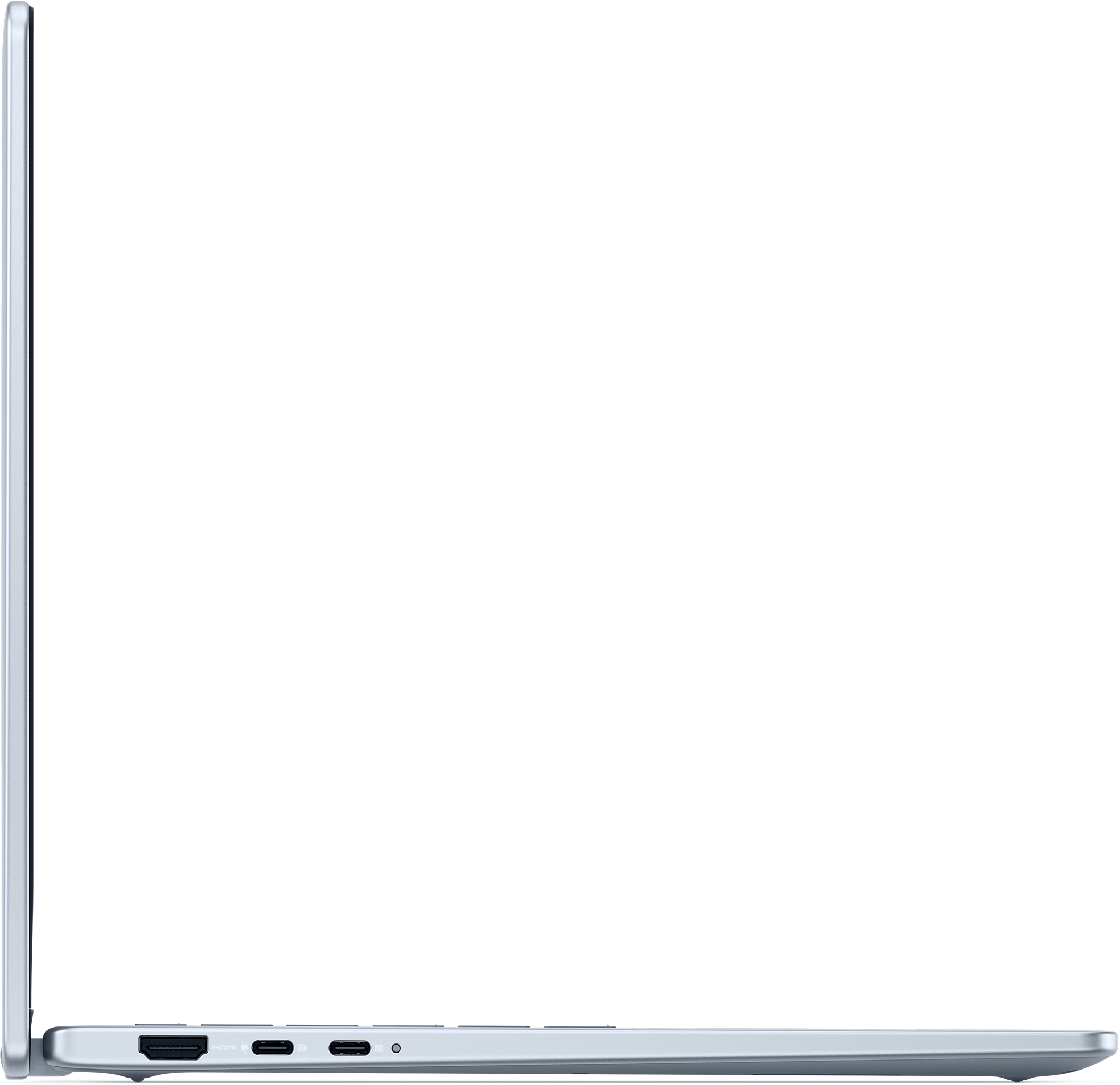 View 左プロファイル Dell Plus 14 AMDノートパソコン。