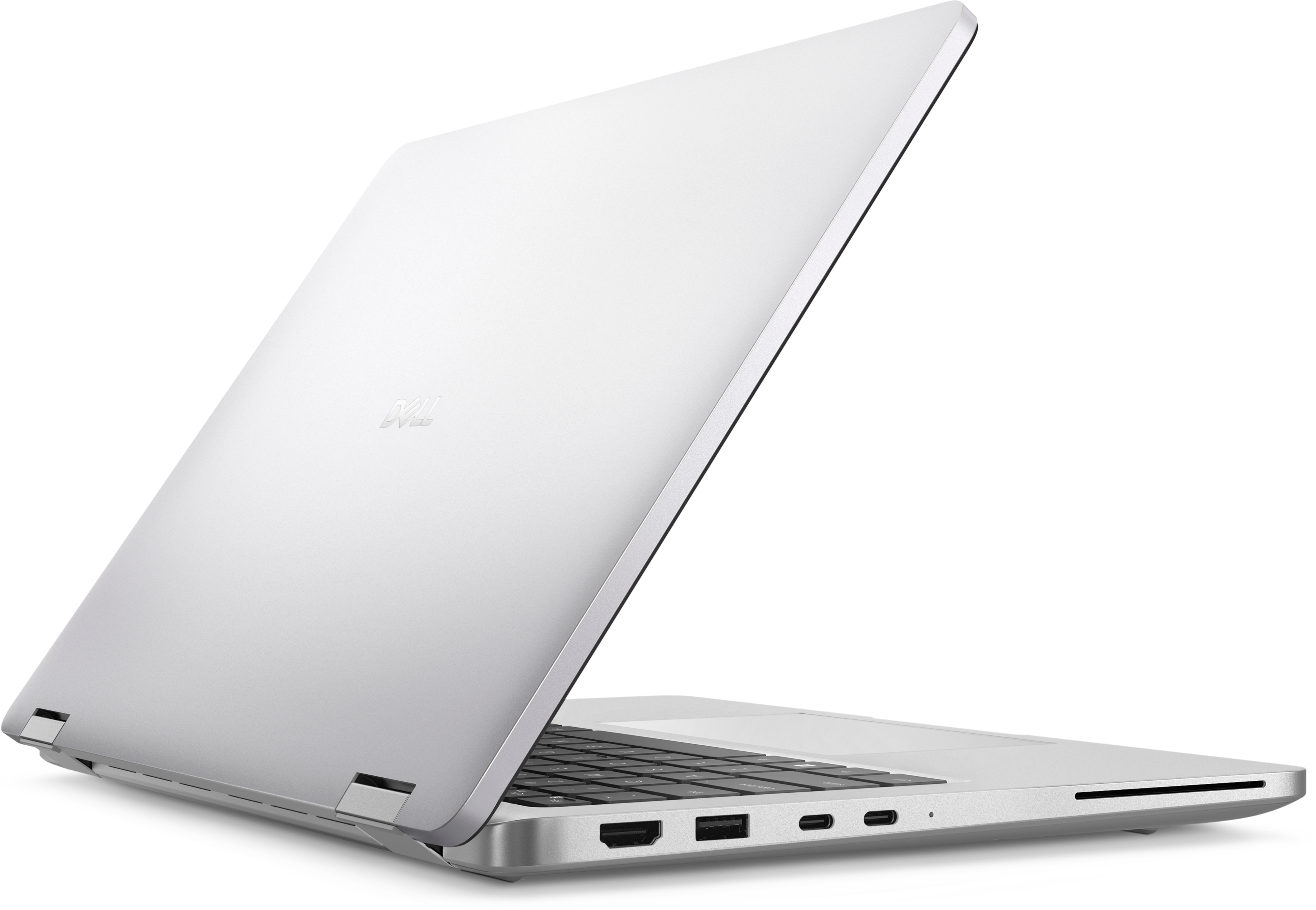 View right-facing Dell Pro 13 Plus.