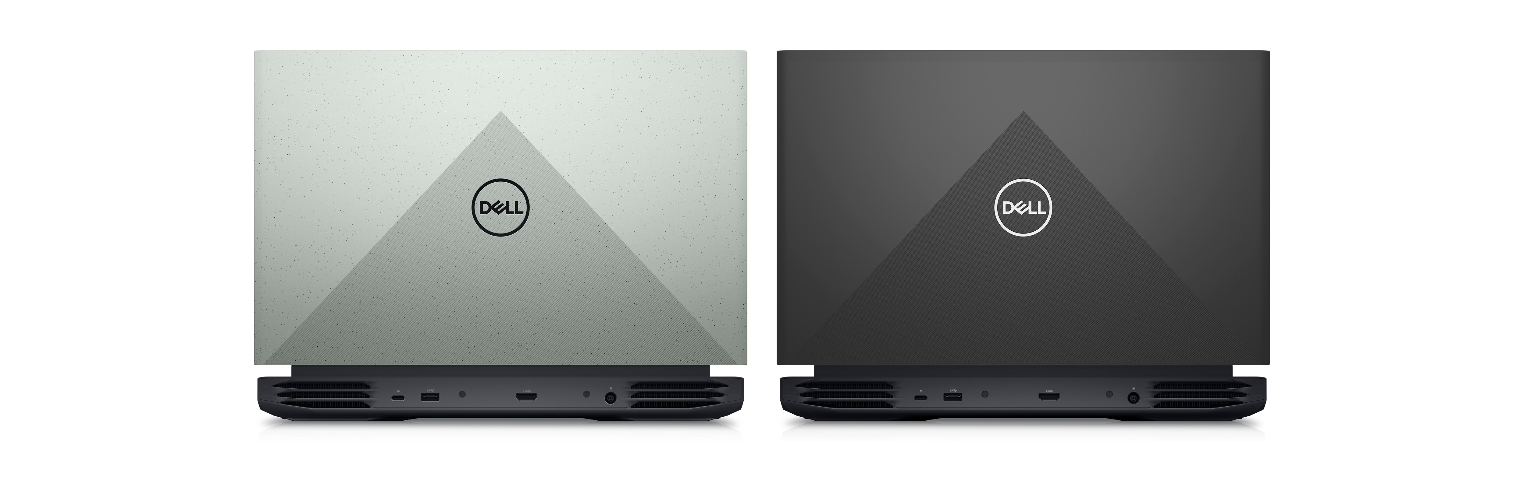 Picture of two Dell G15 5525 Gaming Laptops placed side by side.