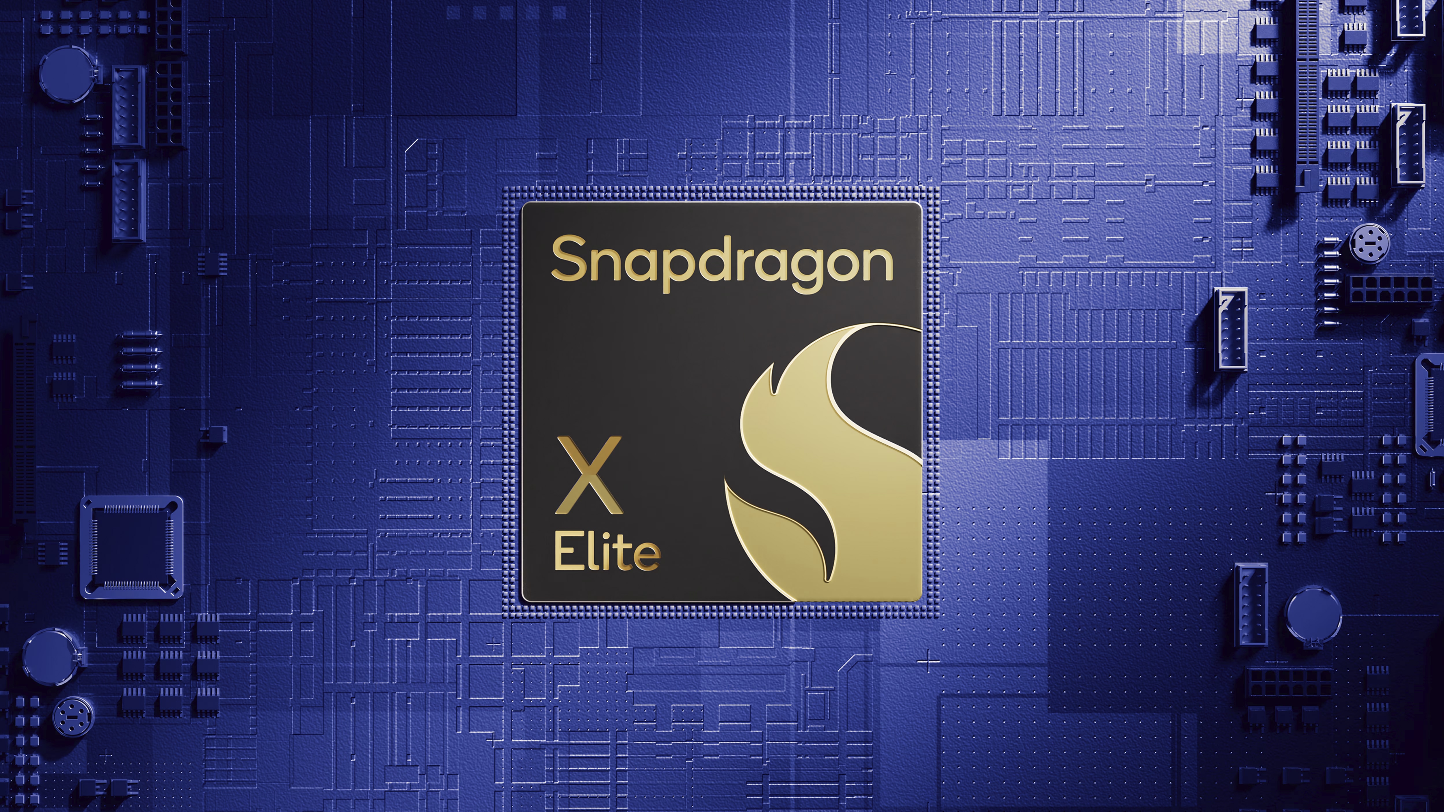Rendering of Snapdragon X Elite chip. 