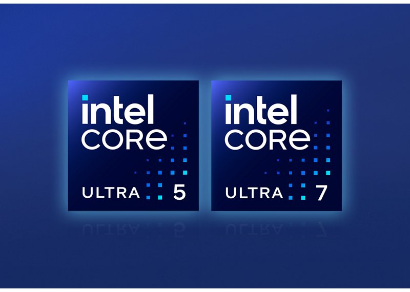 Intel® Core™ Ultra 5 processor badge and Intel® Core™ Ultra 7 processor badge