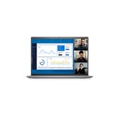 Picture of a Dell Vostro 13 5320 Laptop with three different people on a video meeting and a dashboard on the screen.
