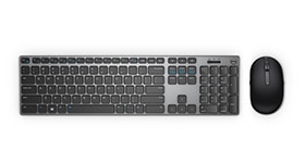 مجموعة لوحة المفاتيح والماوس اللاسلكية المميزة طراز KM717 من Dell