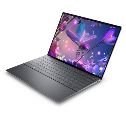 Notebook XPS em promoção Dell cinza grafite levemente virado para a esquerda