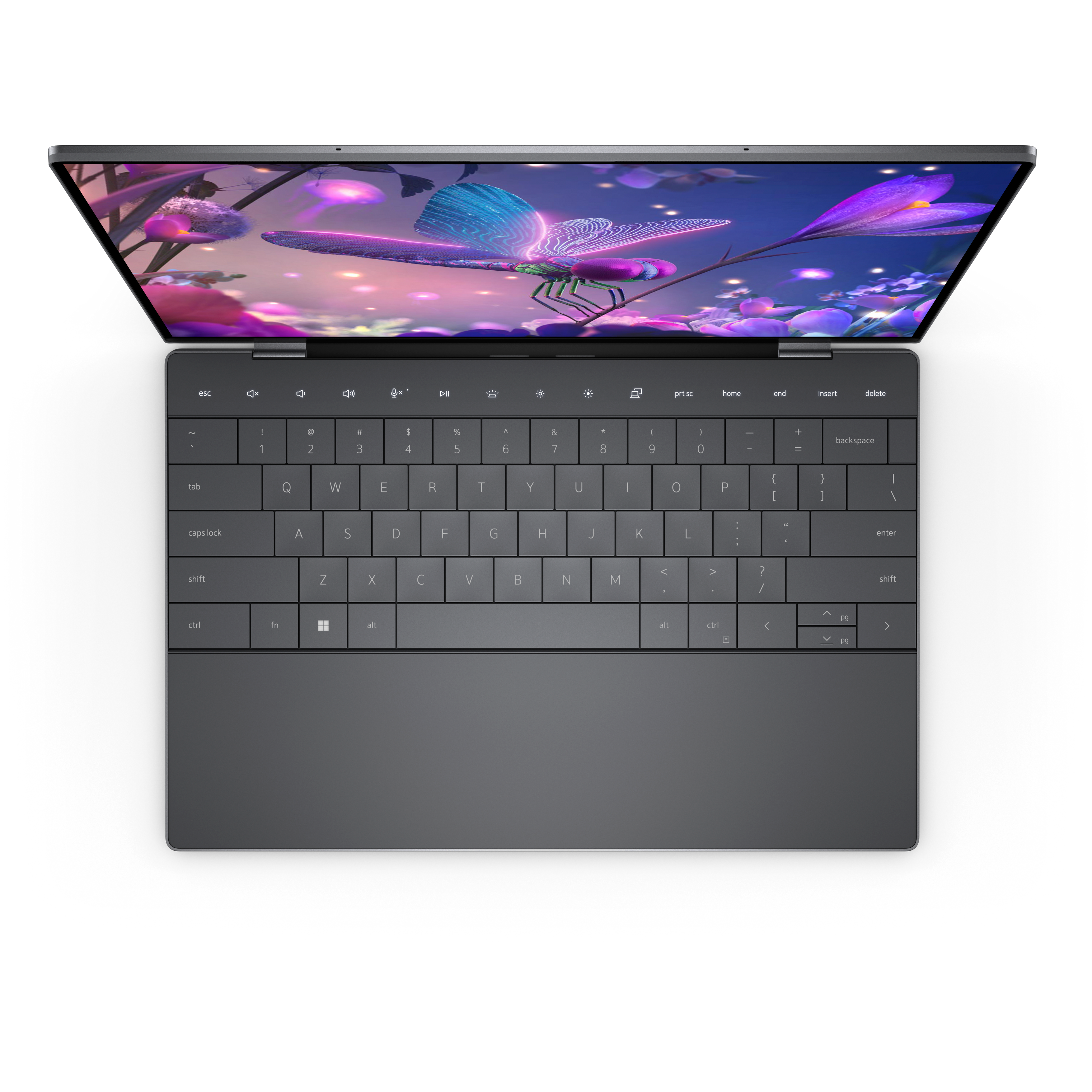 Notebook XPS em promoção Dell cinza grafite visto de cima