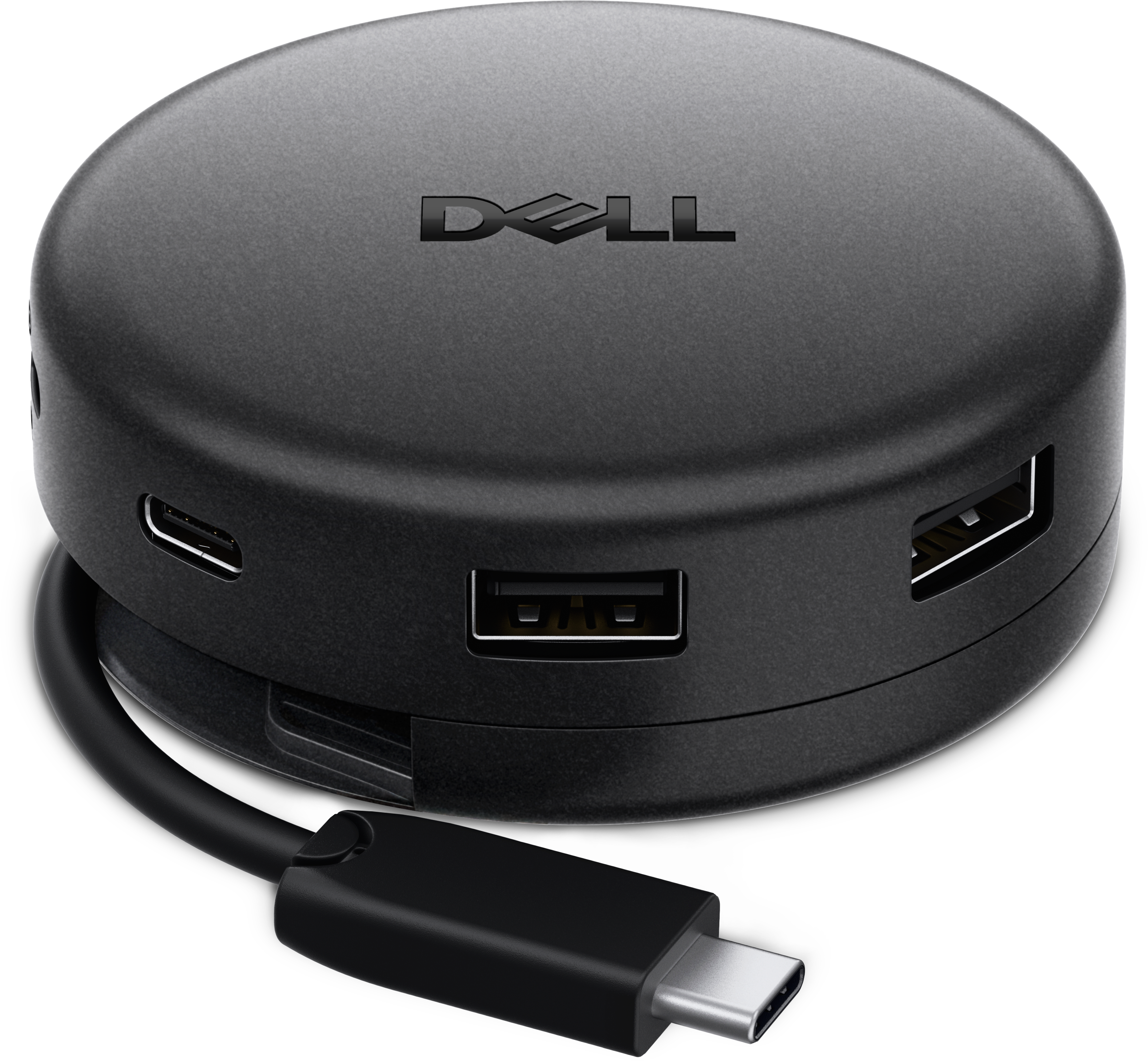 View voltado para a frente Adaptador de viagem USB-C 7 em 1 Dell Pro - DA326.