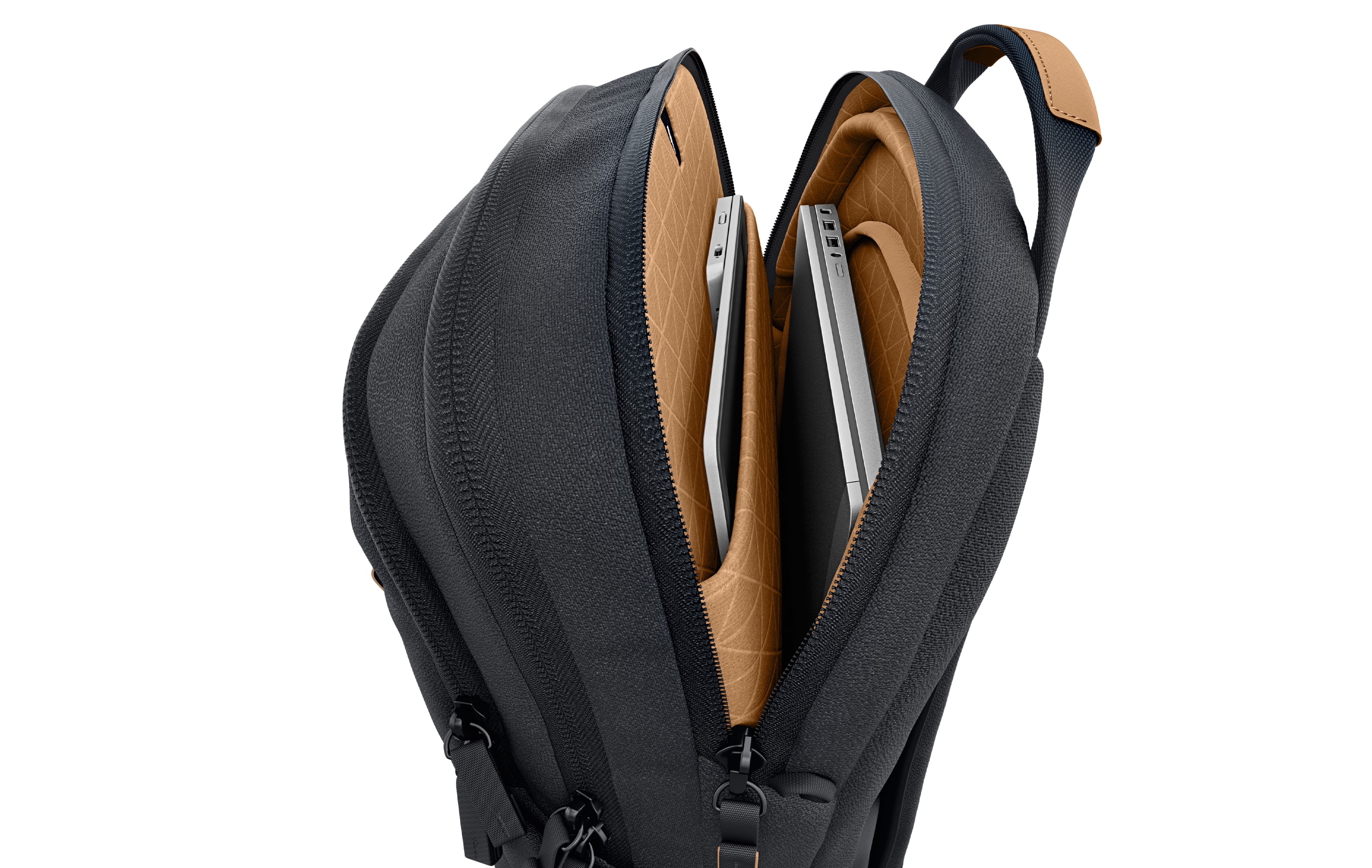 Dell device are safely store in Dell EcoLoop Premier Backpack.