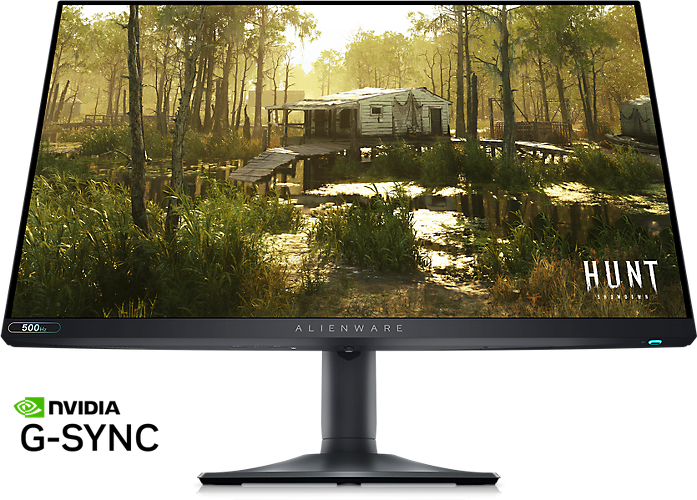 Alienware 500Hz Gaming Monitor - AW2524H Specs Diagonal Size 24.5" Resolution / Refresh Rate Full HD (1080p) 1920 x 1080 (DisplayPort(OC): 500 Hz, DisplayPort: 480 Hz, HDMI: 240 Hz) Adaptive Sync NVIDIA G-SYNC Response Time 1 ms (grey-to-grey extreme)...