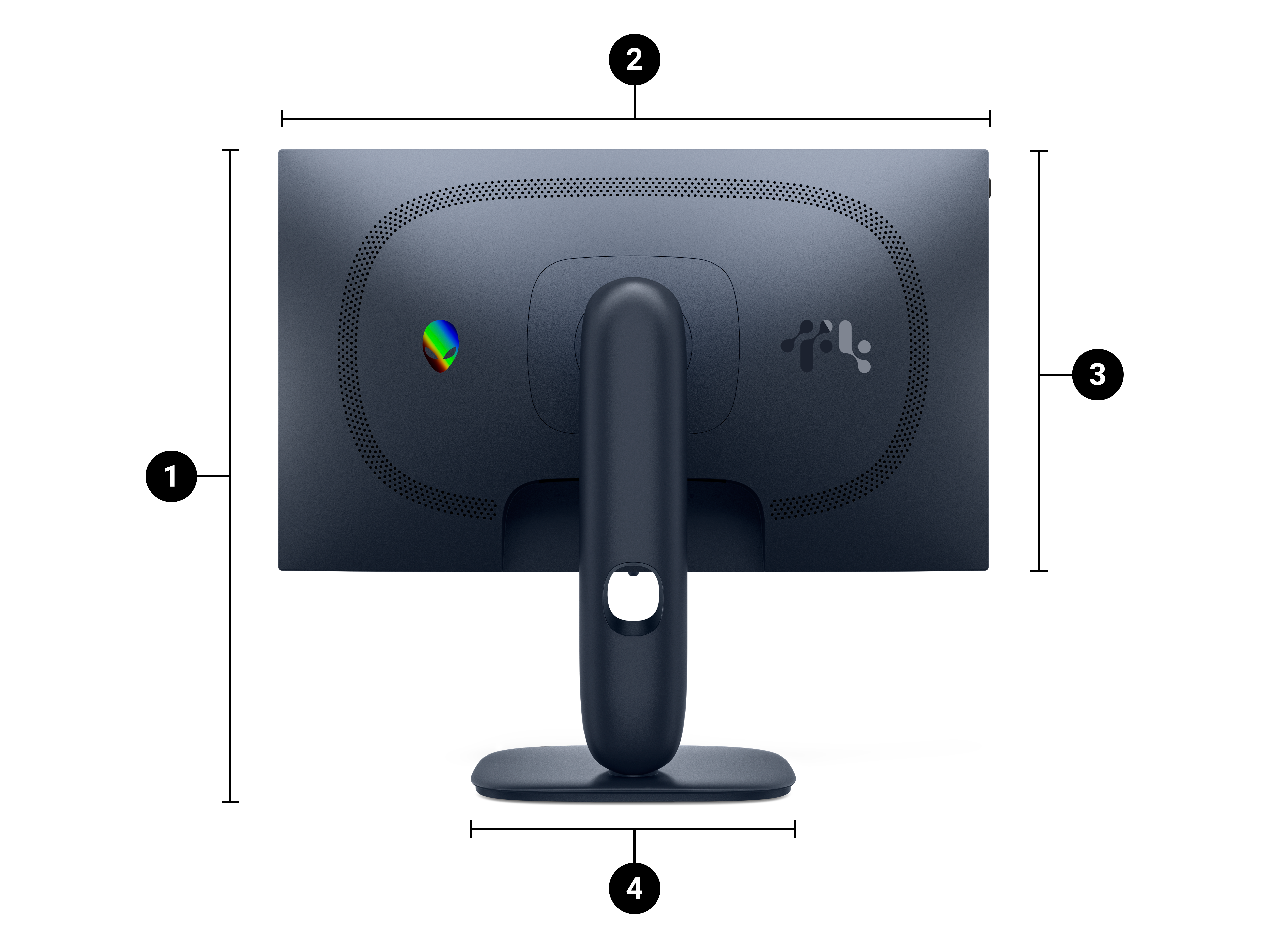 Back view of the monitor.