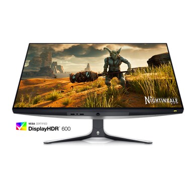 Picture of a Dell Alienware AW2723DF Gaming Monitor with a game image on the screen.    