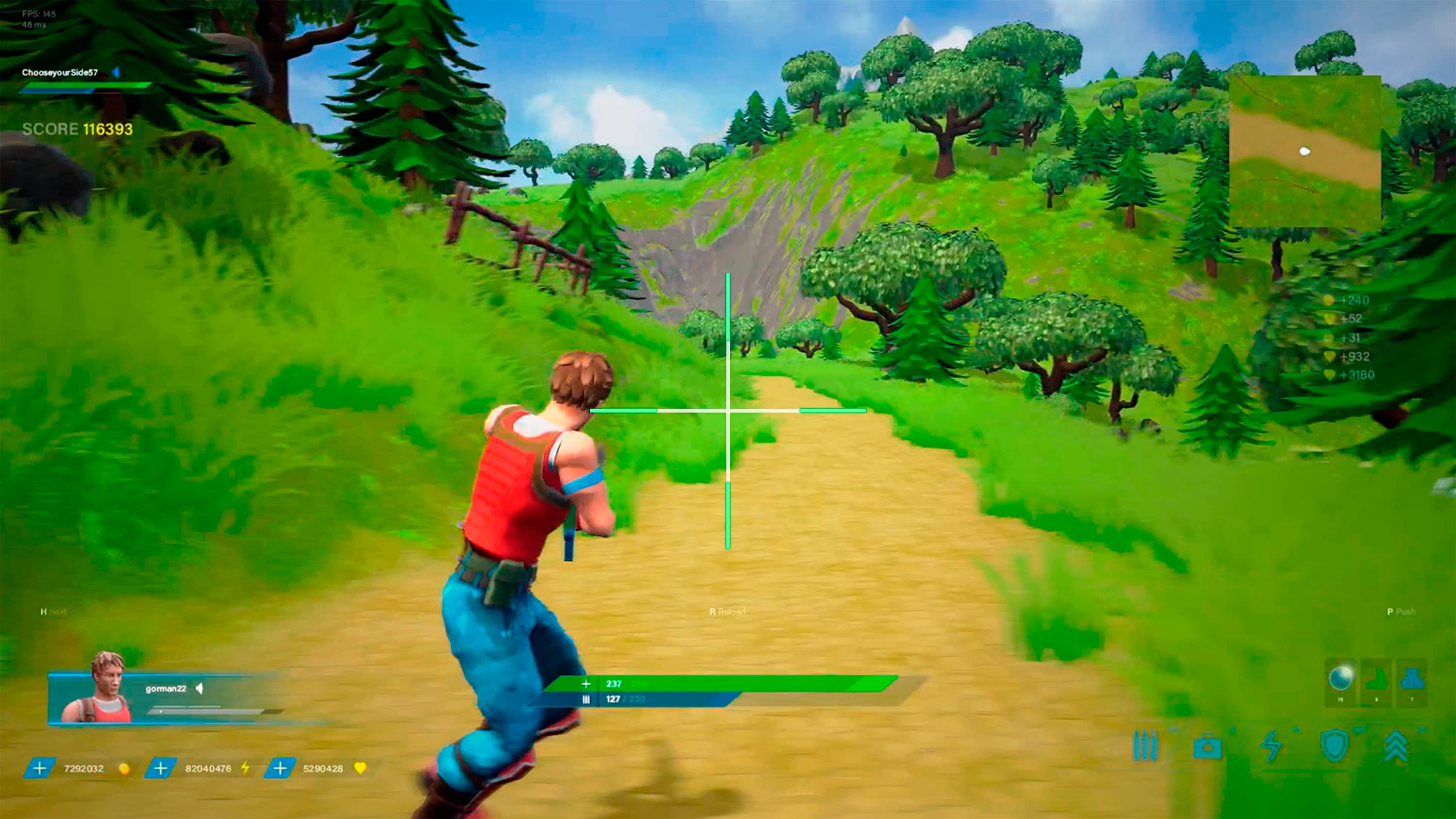 Bild aus einem Spiel, auf dem ein Mann im Wald mit einer Schusswaffe zu sehen ist.