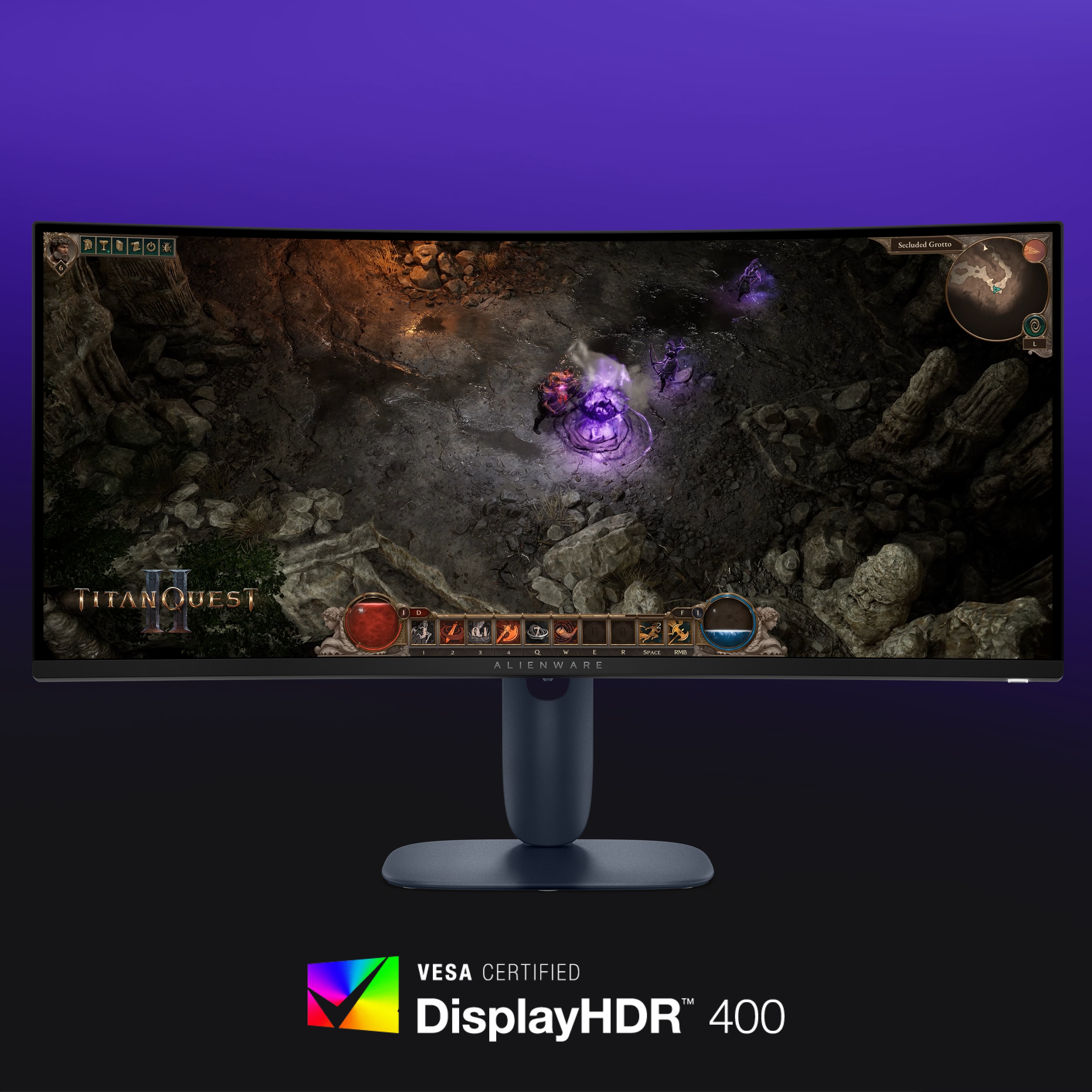 Front facing Alienware 34 Gaming Monitor