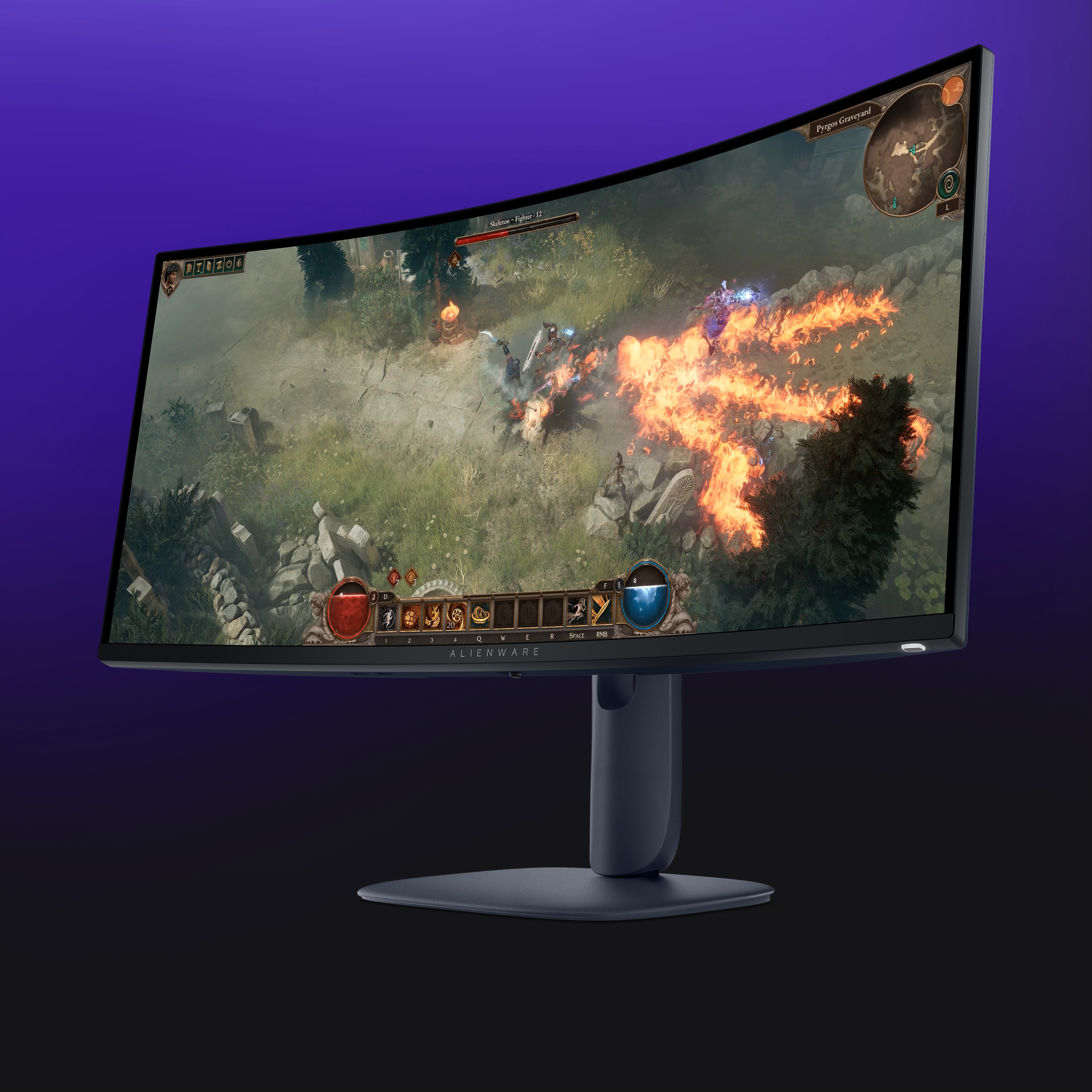 Right facing Alienware 34 Gaming Monitor