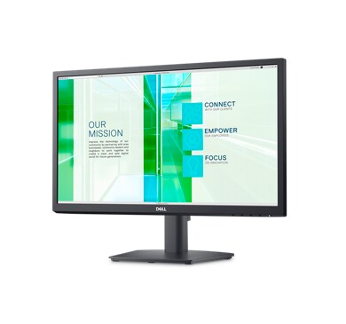 Picture of a Dell E2223HN Monitor with a green and white background on the screen.