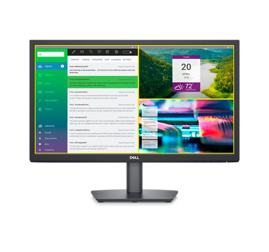 Picture of a Dell E2223HN Monitor with 3 different tools opened on the screen.