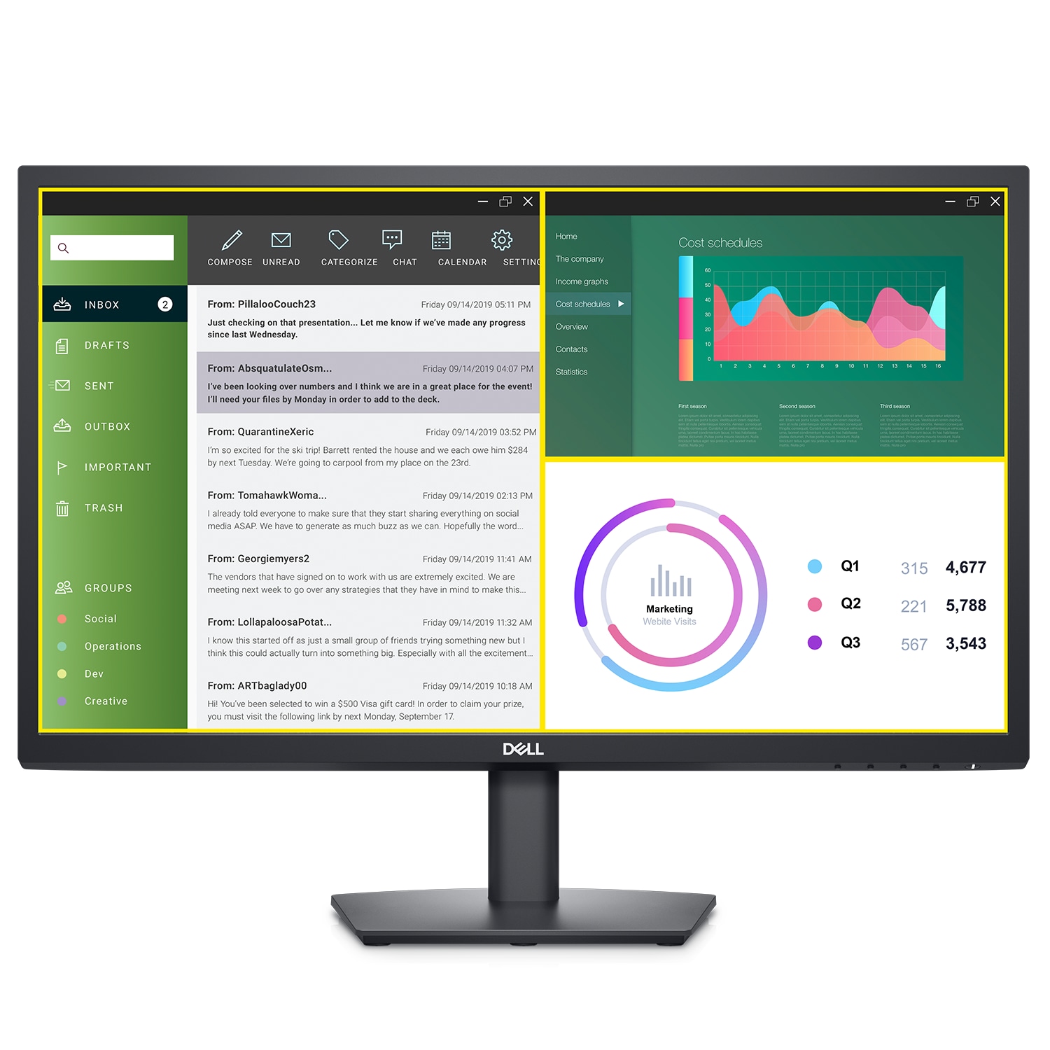 Dell 24 Inch Monitor (E2423H) : External Computer Monitors