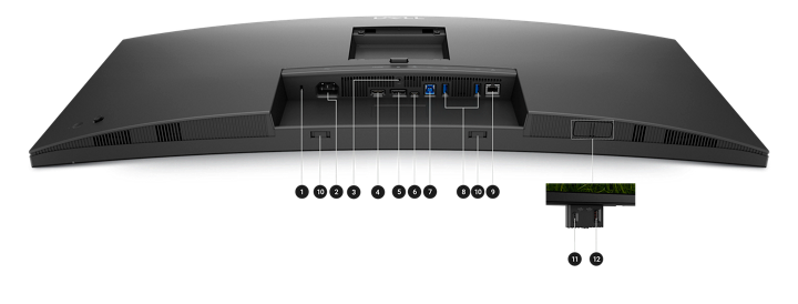 Dell Pro 34 Plus USB-C Hub Monitor - P3425WE Ports and slots