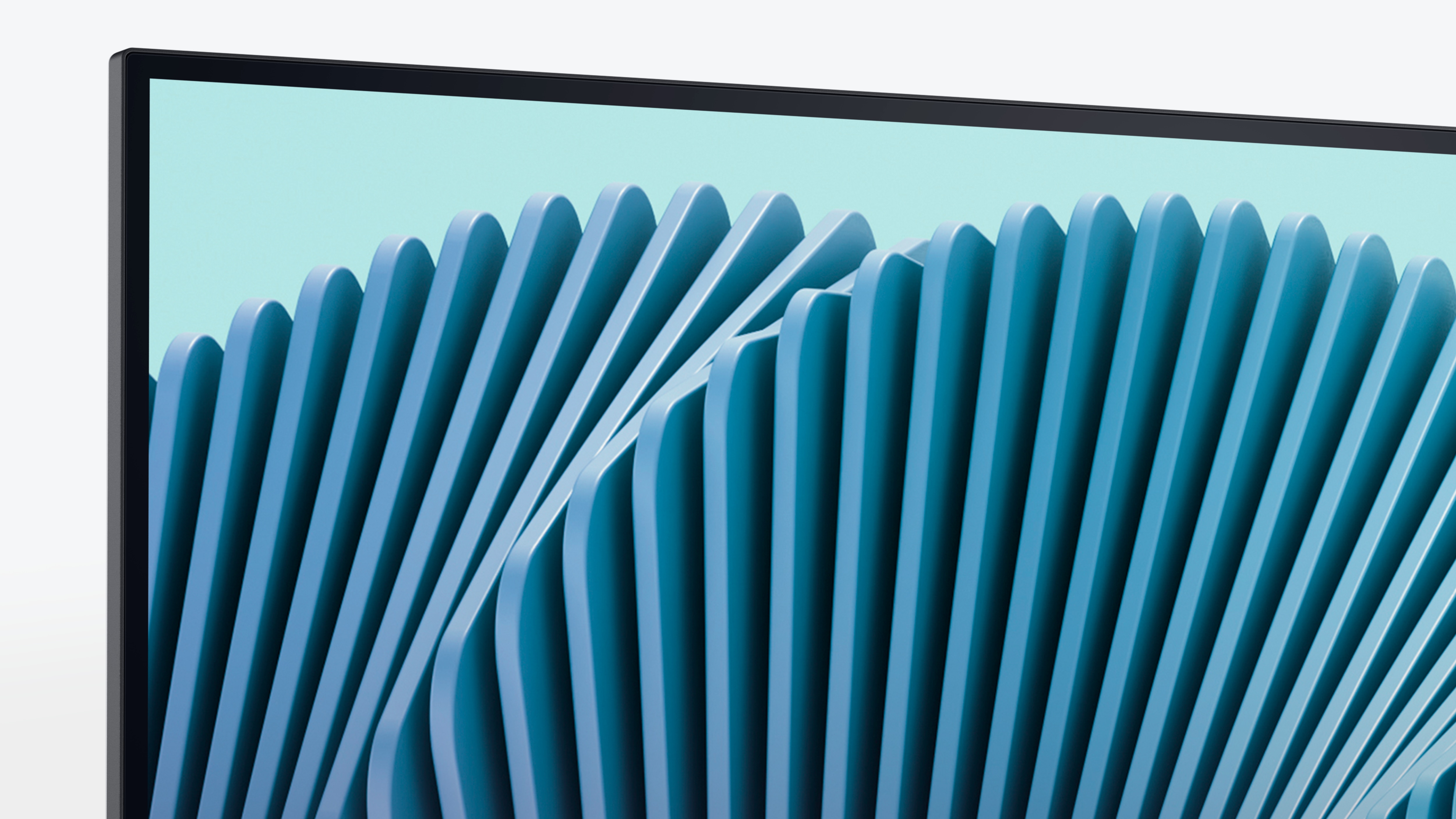 Right facing image of the Dell Pro Monitor, highlighting the thin bezel.