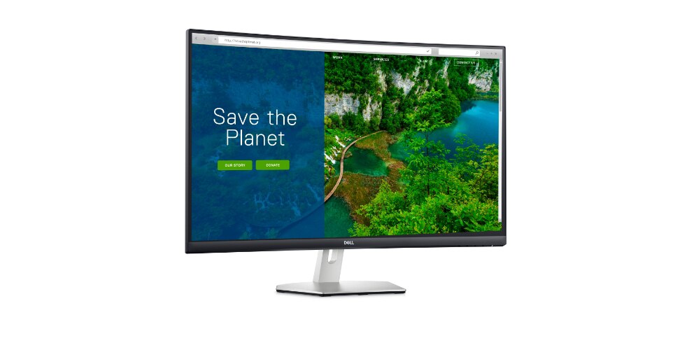Dell S3222HG - Monitor curvo para juegos, pantalla Full HD de 32 pulgadas  165Hz (1920 x 1080), curvatura de 1800R, AMD FreeSync, tiempo de respuesta