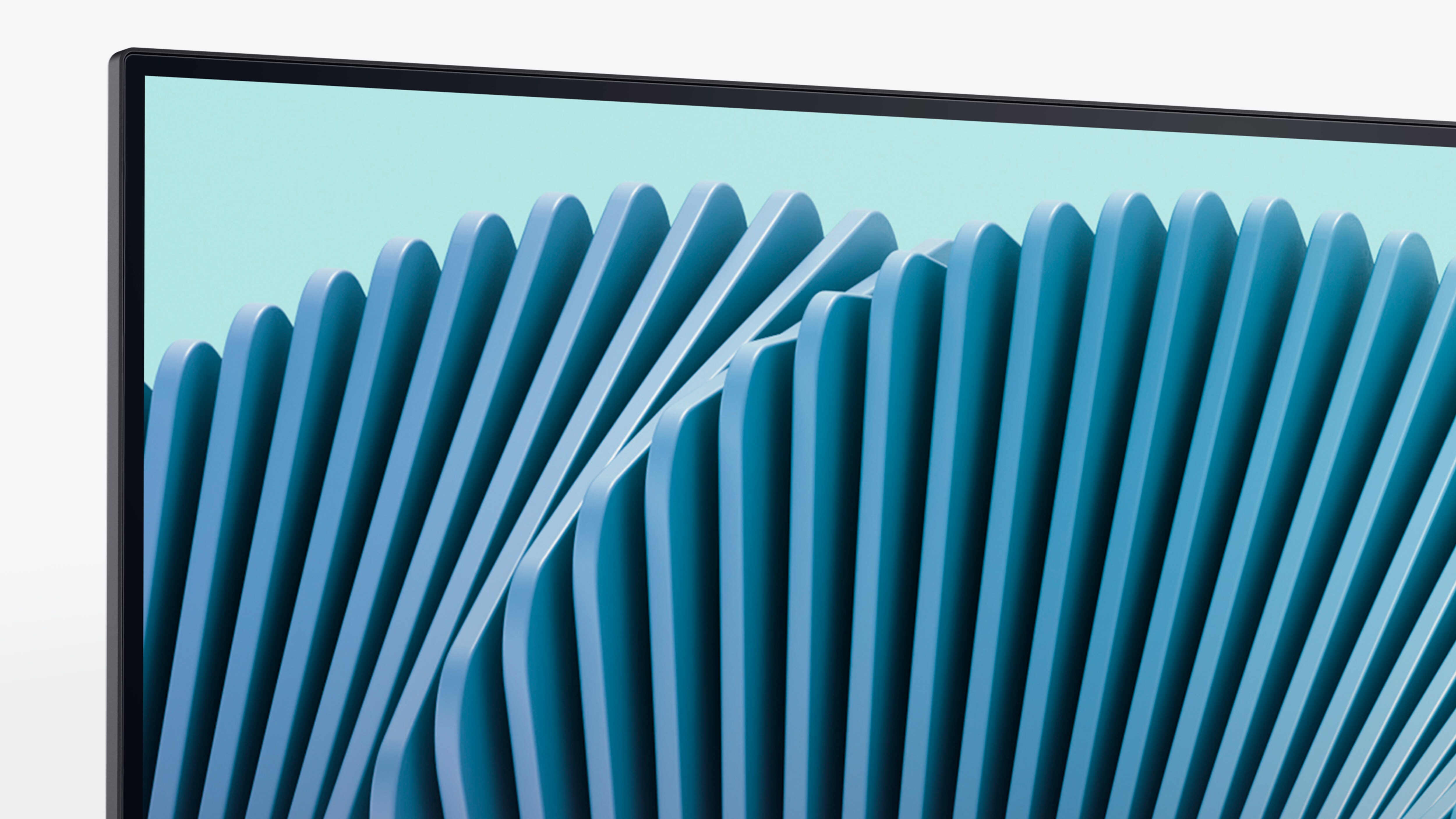 Right facing image of the Dell Pro Monitor, highlighting the thin bezel.