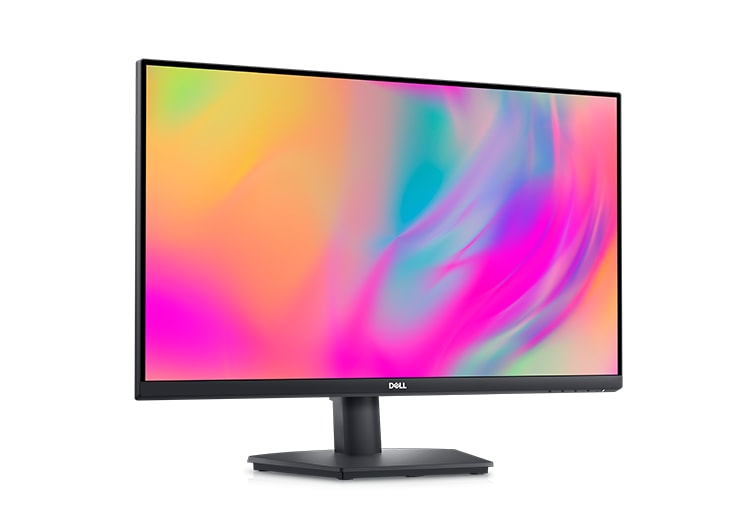 Picture of a Dell SE2723DS Monitor with colorful background on the screen.