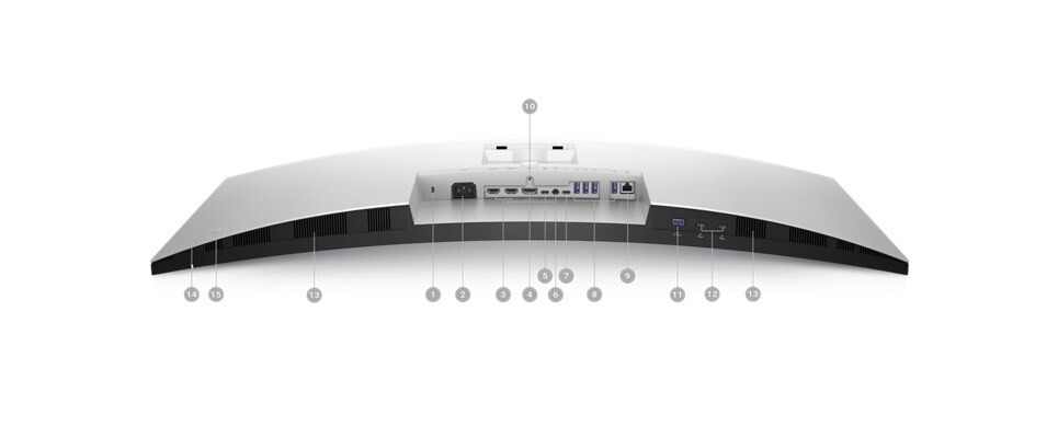 Monitor curvo ultrapanorámico con concentrador USB-C de 86.36 cm