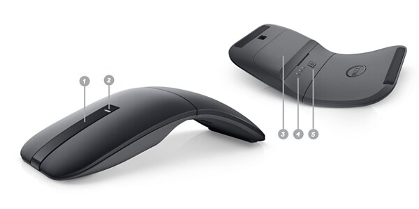 Two Dell Bluetooth Travel Mouses MS700.