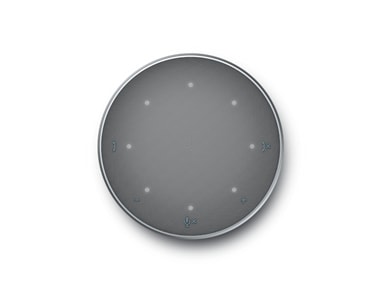 配有多端口适配器的戴尔扬声器 MH3021P 的图片。