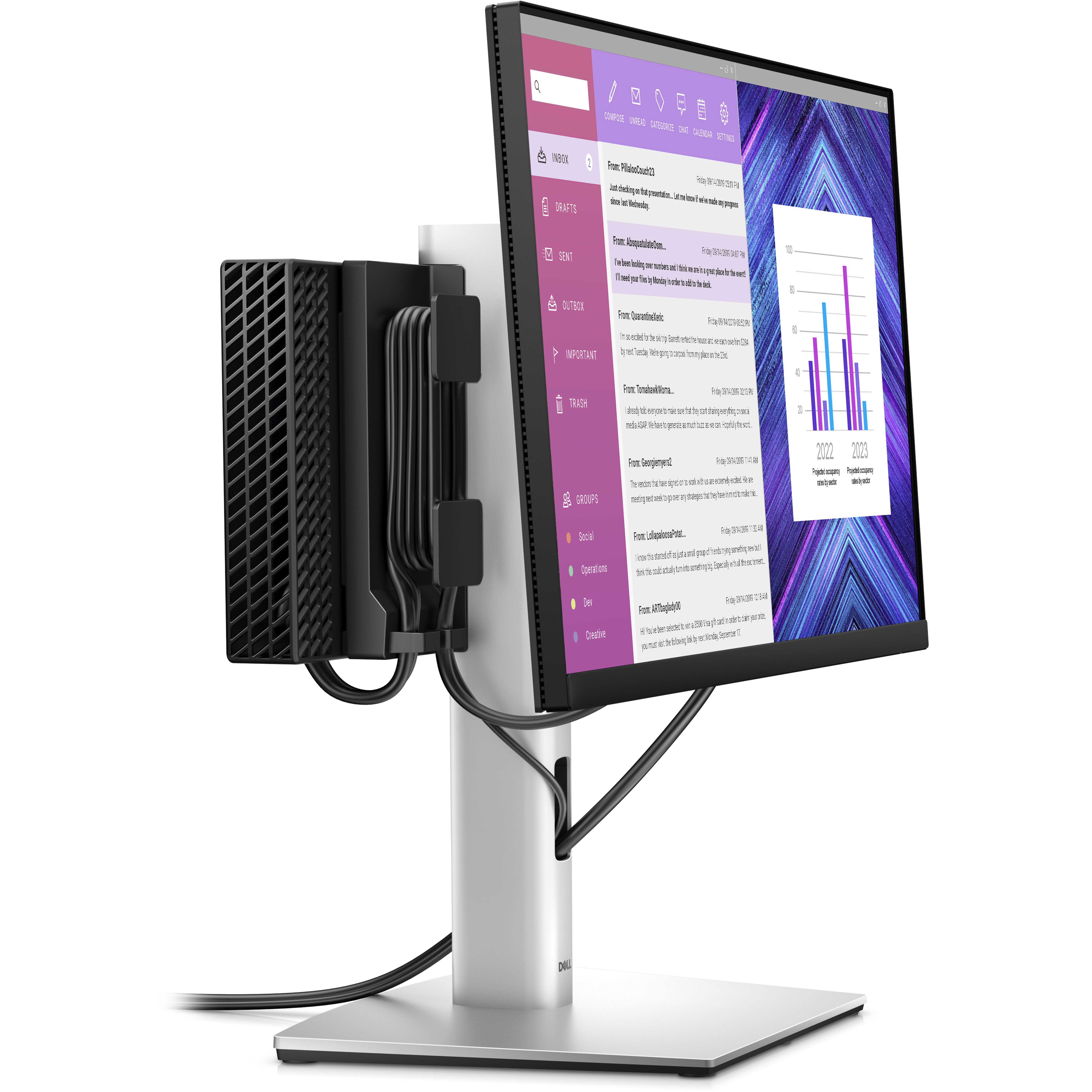 Dell Micro Form Factor All-in-One Stand MFS18 (MFS18) : achat / vente  Fixations et supports sur
