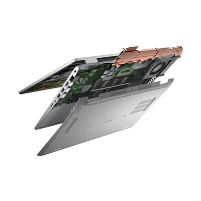 Imagen de una estación de trabajo móvil Dell Precision 15 3571 desmontada que muestra el producto en su interior.