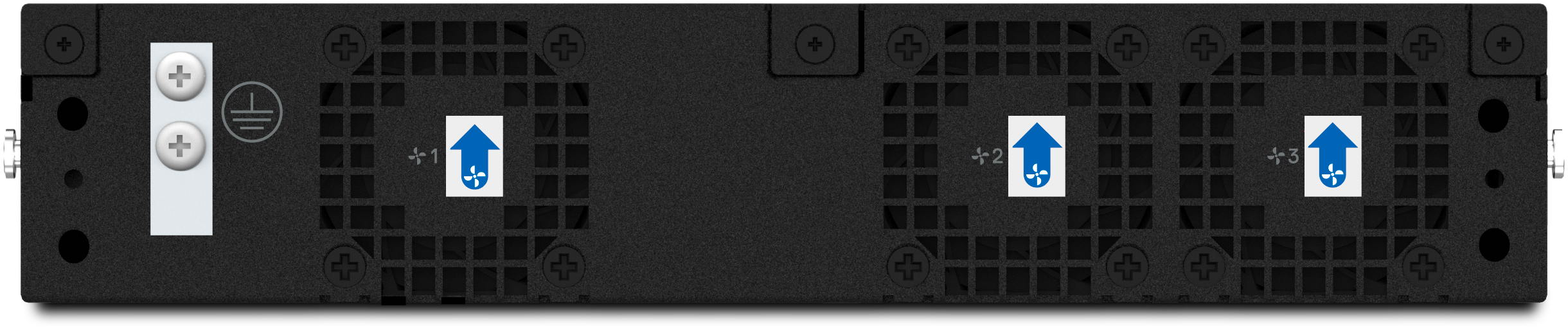 View rear-facing S4112F-ON Networking Switch