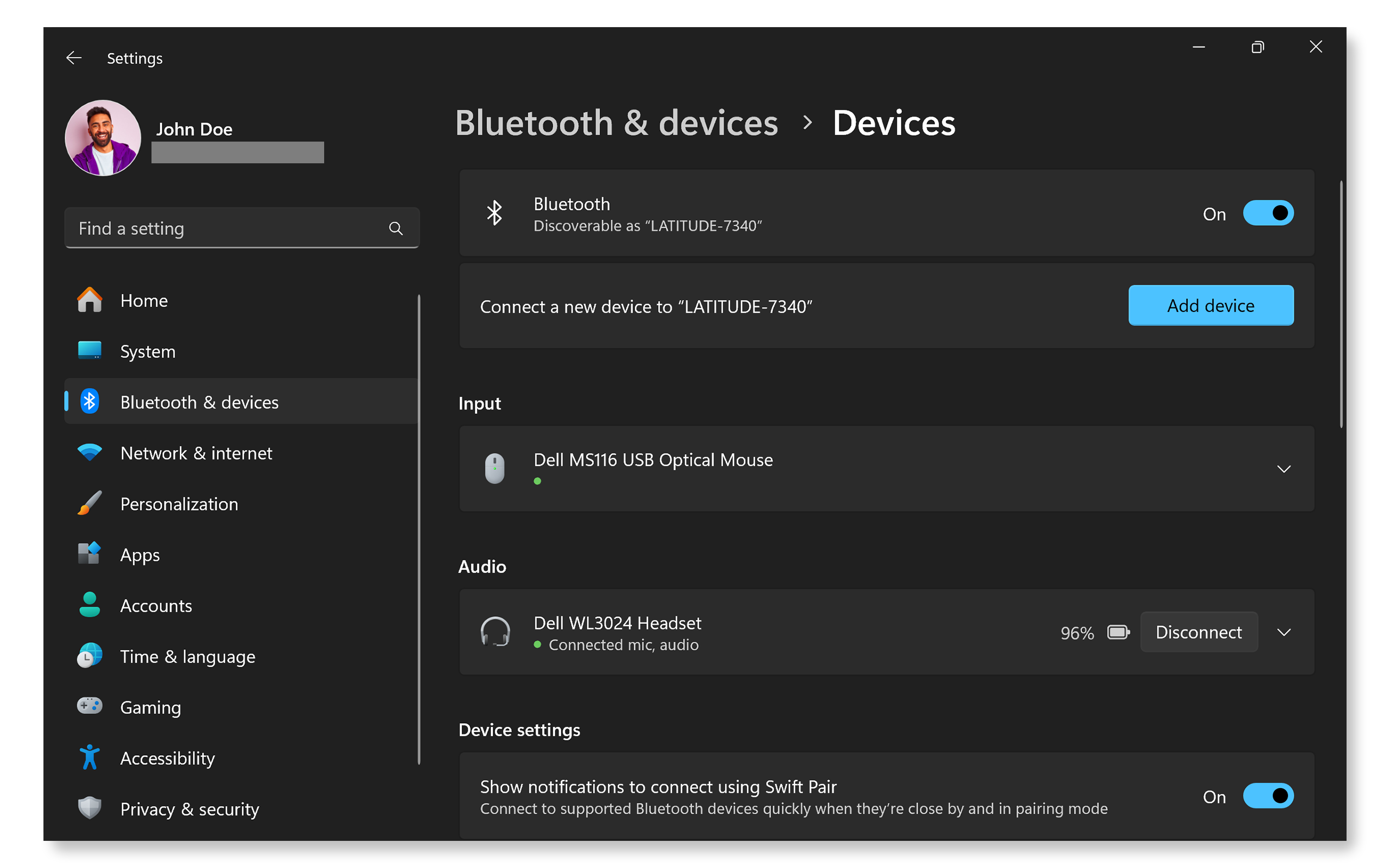 List of Bluetooth devices paired in Windows