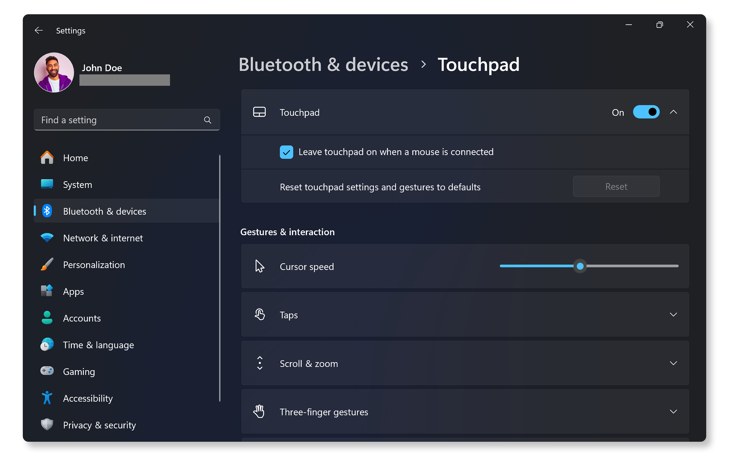 Leave touchpad on with external mouse