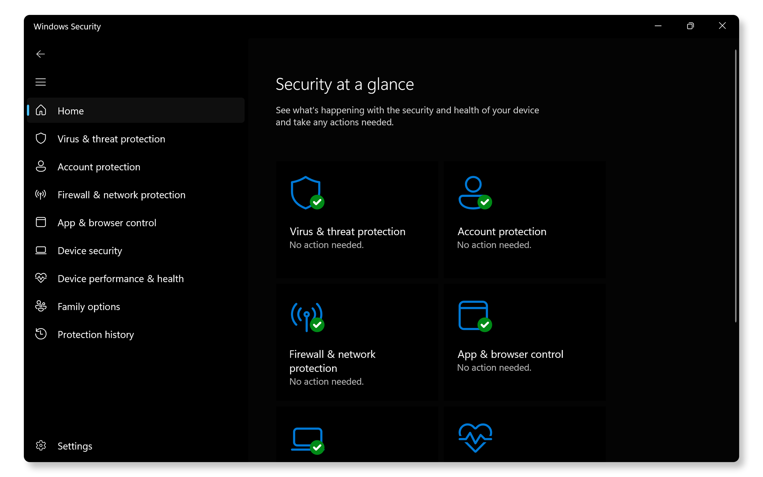 Windows Security app