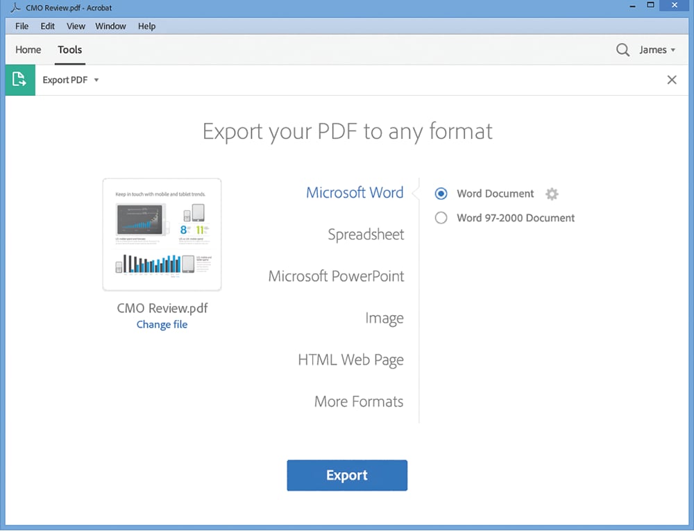 Export PDFs