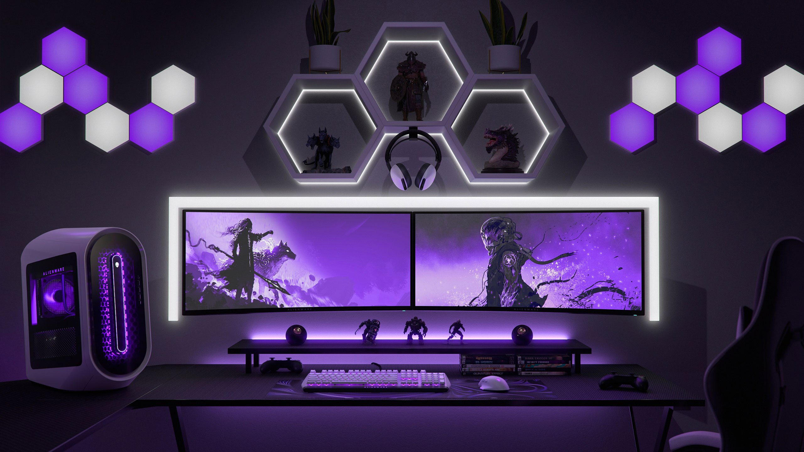 alienware wallpaper purple