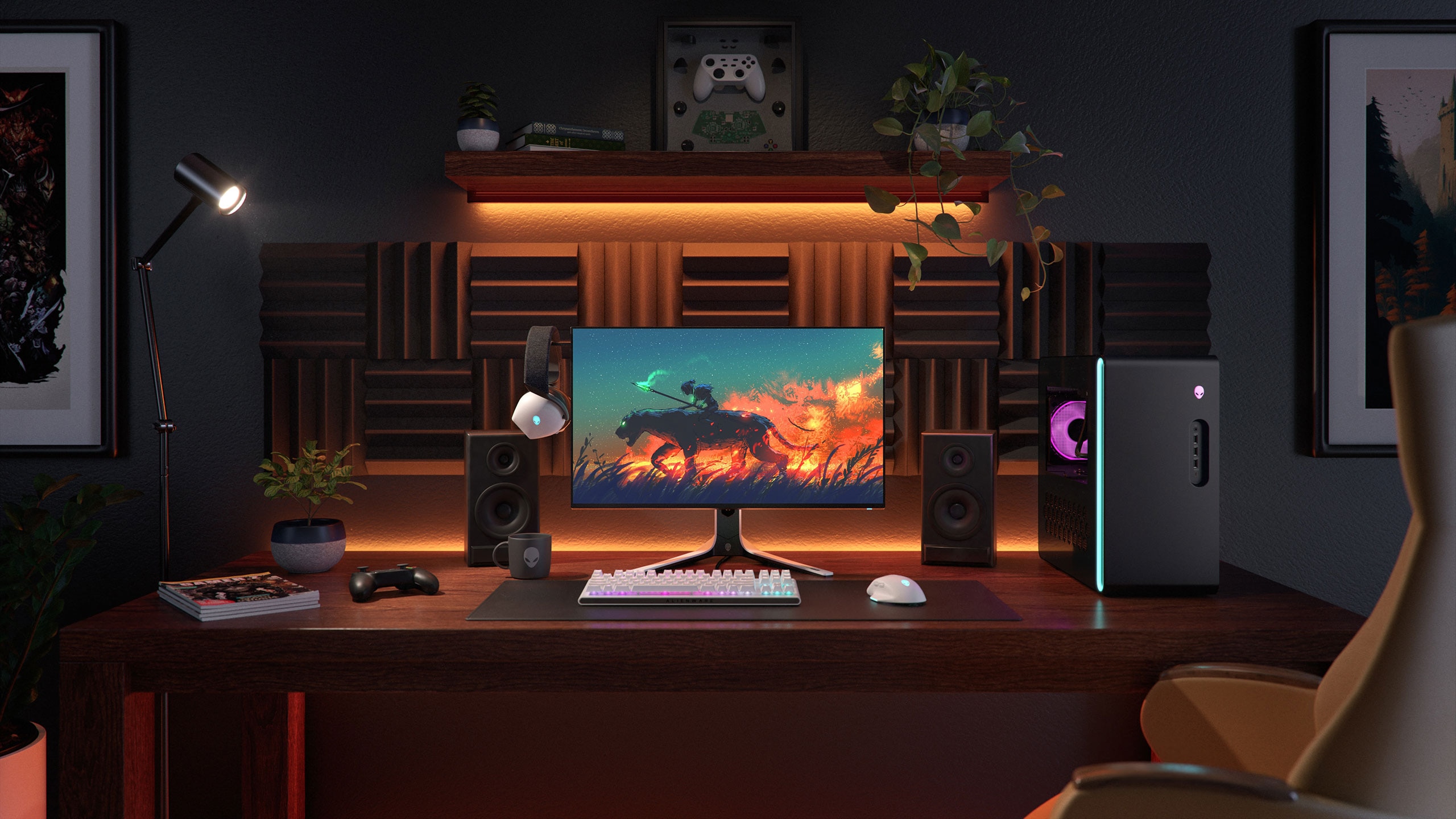 Alienware Desk Setup Gaming getaway Front